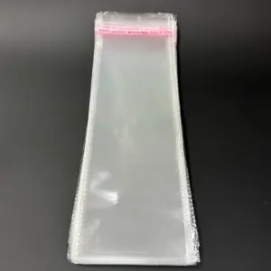 Бопп пакет 10х35 см прозрачный с клеевым клапаном (упаковочный)
