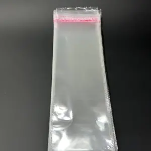 Бопп пакет 15х45 см прозрачный с клеевым клапаном (упаковочный)
