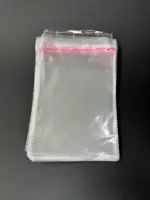 Бопп пакет 7х15 см прозрачный с клеевым клапаном (упаковочный)