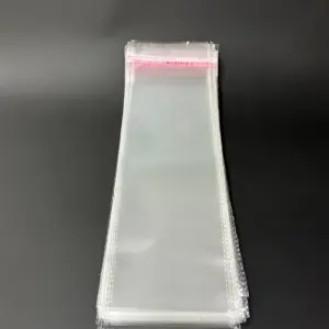 Бопп пакет 7х30 см прозрачный с клеевым клапаном (упаковочный)