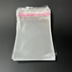 Бопп пакет 8х15 см прозрачный с клеевым клапаном (упаковочный)