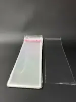 Бопп пакет 8х30 см прозрачный с клеевым клапаном (упаковочный)