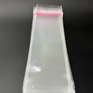 Бопп пакет 8х35 см прозрачный с клеевым клапаном (упаковочный)
