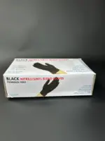 Перчатки нитриловые/виниловые черные размер L (100 штук в пачке) Black vinyl/nitrile Latex Free