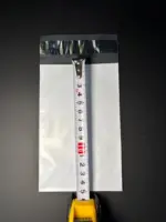 Курьерский пакет 10×15 см бело-серый без печати, без кармана