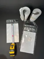 Курьерский пакет 10×15 см бело-серый без печати, без кармана