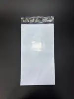 Курьерский пакет 10х25 см бело-серый без печати, без кармана