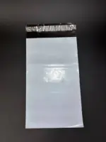 Курьерский пакет 10х30 см бело-серый без печати, без кармана