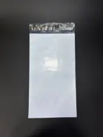 Курьерский пакет 10х30 см бело-серый без печати, без кармана