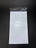 Курьерский пакет 10х30 см бело-серый без печати, без кармана