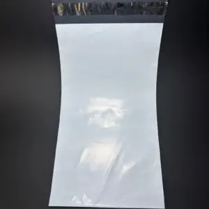 Курьерский пакет 10х35 см бело-серый без печати, без кармана