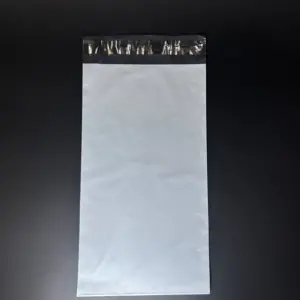 Курьерский пакет 10х40 см бело-серый без печати, без кармана