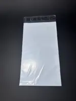 Курьерский пакет 10х40 см бело-серый без печати, без кармана