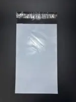 Курьерский пакет 11х21 см бело-серый без печати, без кармана