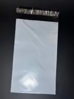 Курьерский пакет 11х21 см бело-серый без печати, без кармана