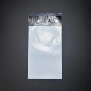 Курьерский пакет 12х17 см бело-серый без печати, без кармана