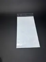 Курьерский пакет 12х30 см бело-серый без печати, без кармана