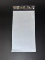 Курьерский пакет 12х35 см бело-серый без печати, без кармана