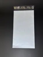 Курьерский пакет 12х35 см бело-серый без печати, без кармана