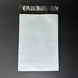 Курьерский пакет 15х21 см бело-серый без печати, без кармана