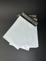 Курьерский пакет 15х21 см бело-серый без печати, без кармана