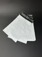 Курьерский пакет 15х21 см бело-серый без печати, без кармана