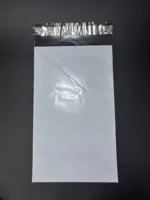 Курьерский пакет 15х25 см бело-серый без печати, без кармана