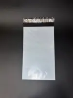 Курьерский пакет 15х30 см бело-серый без печати, без кармана