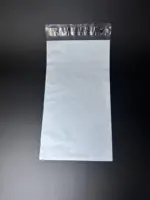 Курьерский пакет 15х45 см бело-серый без печати, без кармана