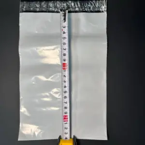 Курьерский пакет 17х24 см бело-серый без печати, без кармана