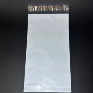 Курьерский пакет 17х45 см бело-серый без печати, без кармана