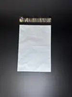 Курьерский пакет 19х24 см бело-серый без печати, без кармана