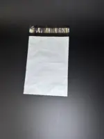 Курьерский пакет 19х24 см бело-серый без печати, без кармана