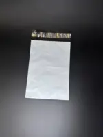 Курьерский пакет 19х24 см бело-серый без печати, без кармана