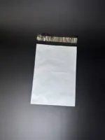 Курьерский пакет 19х24 см бело-серый без печати, без кармана