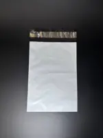 Курьерский пакет 20х25 см бело-серый без печати, без кармана