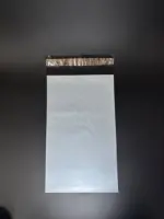 Курьерский пакет 20х35 см бело-серый без печати, без кармана