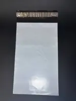 Курьерский пакет 20х35 см бело-серый без печати, без кармана