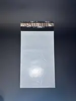 Курьерский пакет 20х40 см бело-серый без печати, без кармана