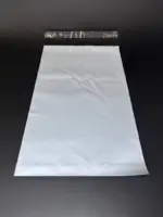 Курьерский пакет 20х40 см бело-серый без печати, без кармана