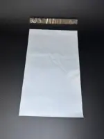 Курьерский пакет 20х40 см бело-серый без печати, без кармана