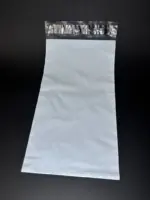 Курьерский пакет 20х45 см бело-серый без печати, без кармана