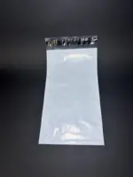 Курьерский пакет 20х45 см бело-серый без печати, без кармана