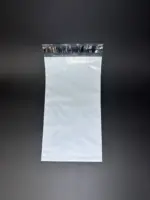 Курьерский пакет 20х45 см бело-серый без печати, без кармана