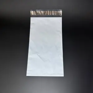 Курьерский пакет 20х60 см бело-серый без печати, без кармана