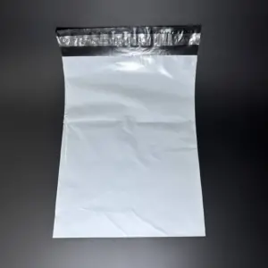 Курьерский пакет 25х30 см бело-серый без печати, без кармана