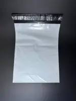 Курьерский пакет 25х30 см бело-серый без печати, без кармана