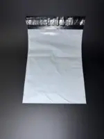 Курьерский пакет 25х30 см бело-серый без печати, без кармана