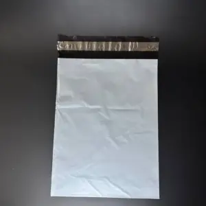 Курьерский пакет 25х35 см бело-серый без печати, без кармана