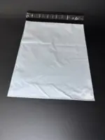 Курьерский пакет 25х35 см бело-серый без печати, без кармана